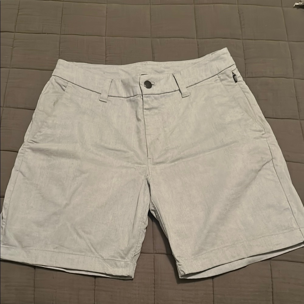 Lululemon Athletica Gray Flat Front Shorts